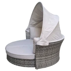 Lily Grey Rattan Round Day Bed -Garden Furniture Shop lily grey rattan round day bed p78487 134586 zoom