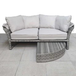 Lily Grey Rattan Round Day Bed -Garden Furniture Shop lily grey rattan round day bed p78487 134589 zoom