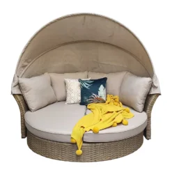 Lily Natural Rattan Round Day Bed