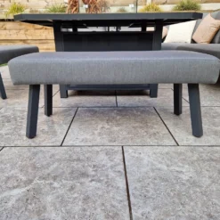 Luna Grey L Shaped Sofa 2 With Ottomans And Gas Fire Pit Table -Garden Furniture Shop luna grey l shaped sofa 2 with ottomans and gas fire pit table p83637 173095 zoom