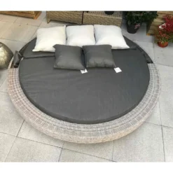 Madison Grey Rattan Large Round Day Bed -Garden Furniture Shop madison grey rattan large round day bed p78490 134605 zoom