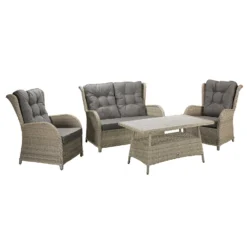 Meghan Cream Grey Rattan 4 Seater Sofa Set With Supper Table -Garden Furniture Shop meghan cream grey rattan 4 seater sofa set with supper table p78491 134619 zoom