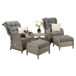 Meghan Cream Grey Rattan Reclining Lounge Set -Garden Furniture Shop meghan cream grey rattan reclining lounge set p78492 134630 zoom