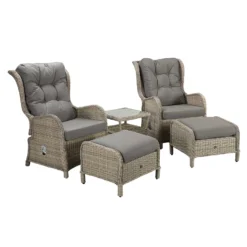 Meghan Cream Grey Rattan Reclining Lounge Set -Garden Furniture Shop meghan cream grey rattan reclining lounge set p78492 134632 zoom
