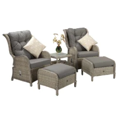 Meghan Cream Grey Rattan Reclining Lounge Set -Garden Furniture Shop meghan cream grey rattan reclining lounge set p78492 134633 zoom