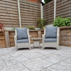 Meghan Grey Rattan 2 Chair And Table Set -Garden Furniture Shop meghan grey rattan 2 chair and table set p83638 173098 zoom