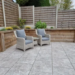 Meghan Grey Rattan 2 Chair And Table Set -Garden Furniture Shop meghan grey rattan 2 chair and table set p83638 173099 zoom