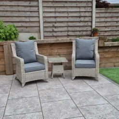 Meghan Grey Rattan 2 Chair And Table Set -Garden Furniture Shop meghan grey rattan 2 chair and table set p83638 173100 zoom