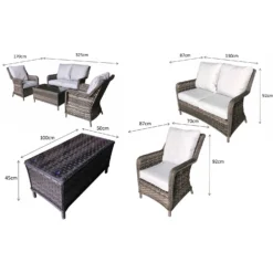 Mia Multi Grey Rattan 4 Seater Sofa Set -Garden Furniture Shop mia multi grey rattan 4 seater sofa set p78495 135156 zoom