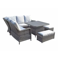 Mia Multi Grey Rattan Corner Sofa Dining Set With Lift Table -Garden Furniture Shop mia multi grey rattan corner sofa dining set with lift table p78497 134712 zoom