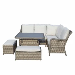 Mia Multi Grey Rattan Corner Sofa Dining Set With Lift Table -Garden Furniture Shop mia multi grey rattan corner sofa dining set with lift table p78497 134714 zoom