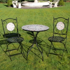 Mosaic Tile Table And Chair Garden Set