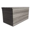 Multi Grey Rattan Medium Cushion Box With Zipper Liner