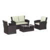 Mylor Brown 4 Seater Rattan Set
