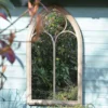 Outdoor Cream Arch Garden Mirror