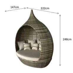 Pearl Grey Rattan Day Bed -Garden Furniture Shop pearl grey rattan day bed p78498 134734 zoom