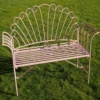 Pink Metal Outdoor Garden Bench