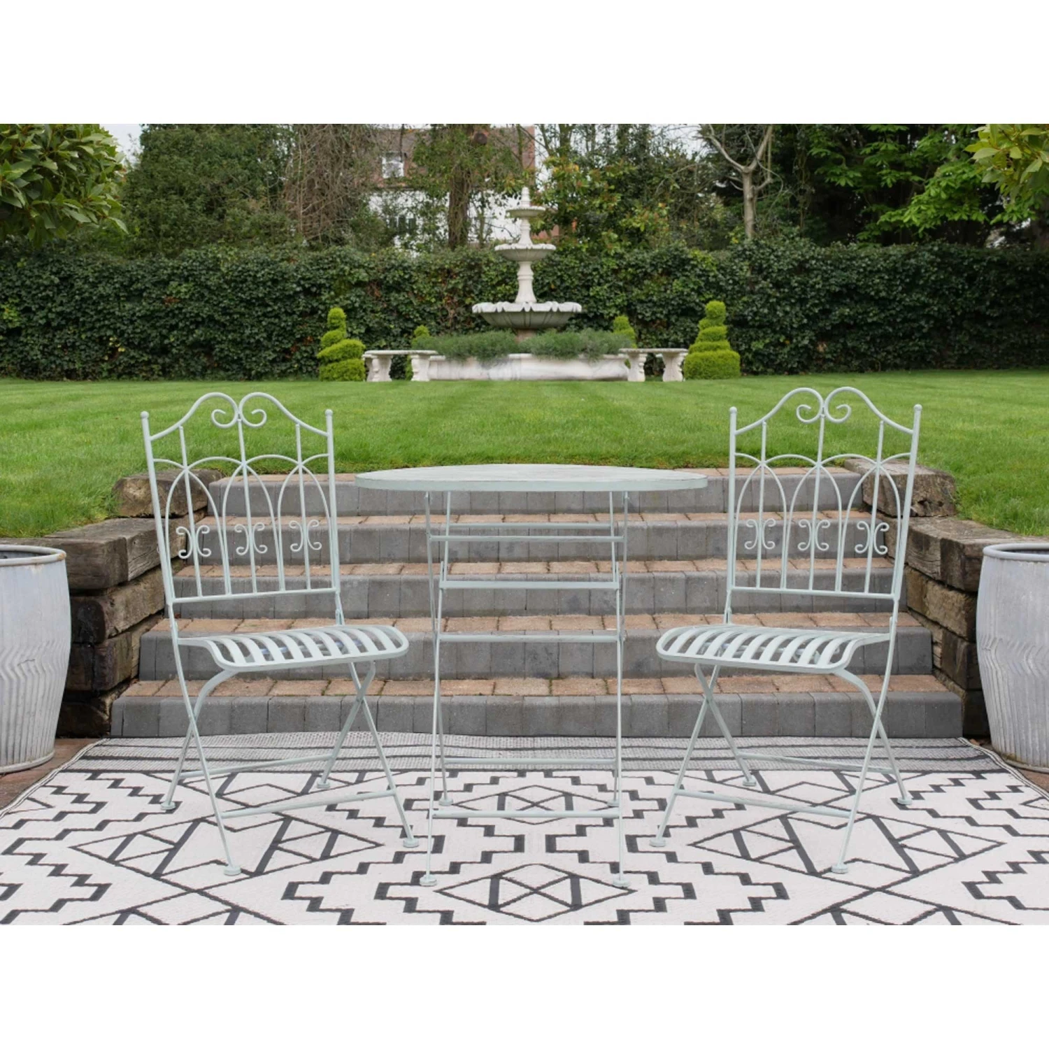 Powder Blue Bistro Set 4 Powder Blue Bistro Set - Image 4