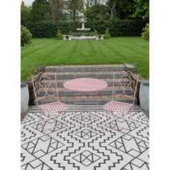 Powder Pink Garden Bistro Set -Garden Furniture Shop powder pink garden bistro set p83737 173598 zoom