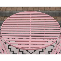 Powder Pink Garden Bistro Set -Garden Furniture Shop powder pink garden bistro set p83737 173601 zoom