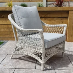 Rose White Rattan 5 Seater Sofa Set With Coffee Table -Garden Furniture Shop rose white rattan 5 seater sofa set with coffee table p78500 172933 zoom