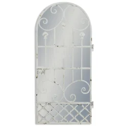 Rustic Chantilly Blue Tall Garden Gate Wall Mirror