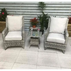 Sarah Grey Rattan High Back Lounge Set -Garden Furniture Shop sarah grey rattan high back lounge set p78505 134810 zoom