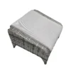 Sarah Grey Rattan Ottoman Stool