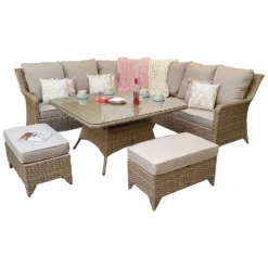 Sarah Natural Rattan Corner Sofa Dining Set -Garden Furniture Shop sarah natural rattan corner sofa dining set p78503 134778 zoom