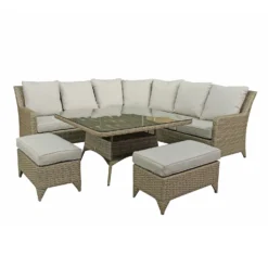 Sarah Natural Rattan Corner Sofa Dining Set -Garden Furniture Shop sarah natural rattan corner sofa dining set p78503 134780 zoom