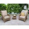 Sarah Natural Rattan High Back Lounge Set