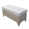 Sarah Natural Rattan Ottoman Bench