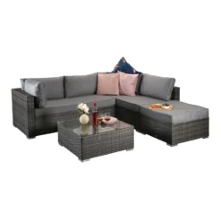 Savannah Grey Rattan Corner Sofa -Garden Furniture Shop savannah grey rattan corner sofa p78519 135202 zoom