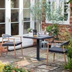 Scandi Style Wood Effect 2 Seater Bistro Set