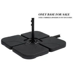 Set Of 4 Plastic Parasol Bases With U Link Bracket