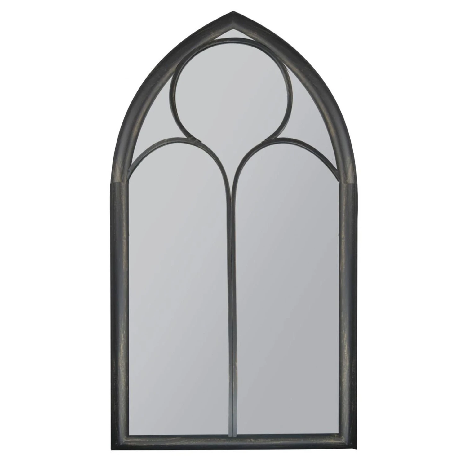 Somerley Chapel Large Black Arch Garden Mirror 2 Somerley Chapel Large Black Arch Garden Mirror - Image 2