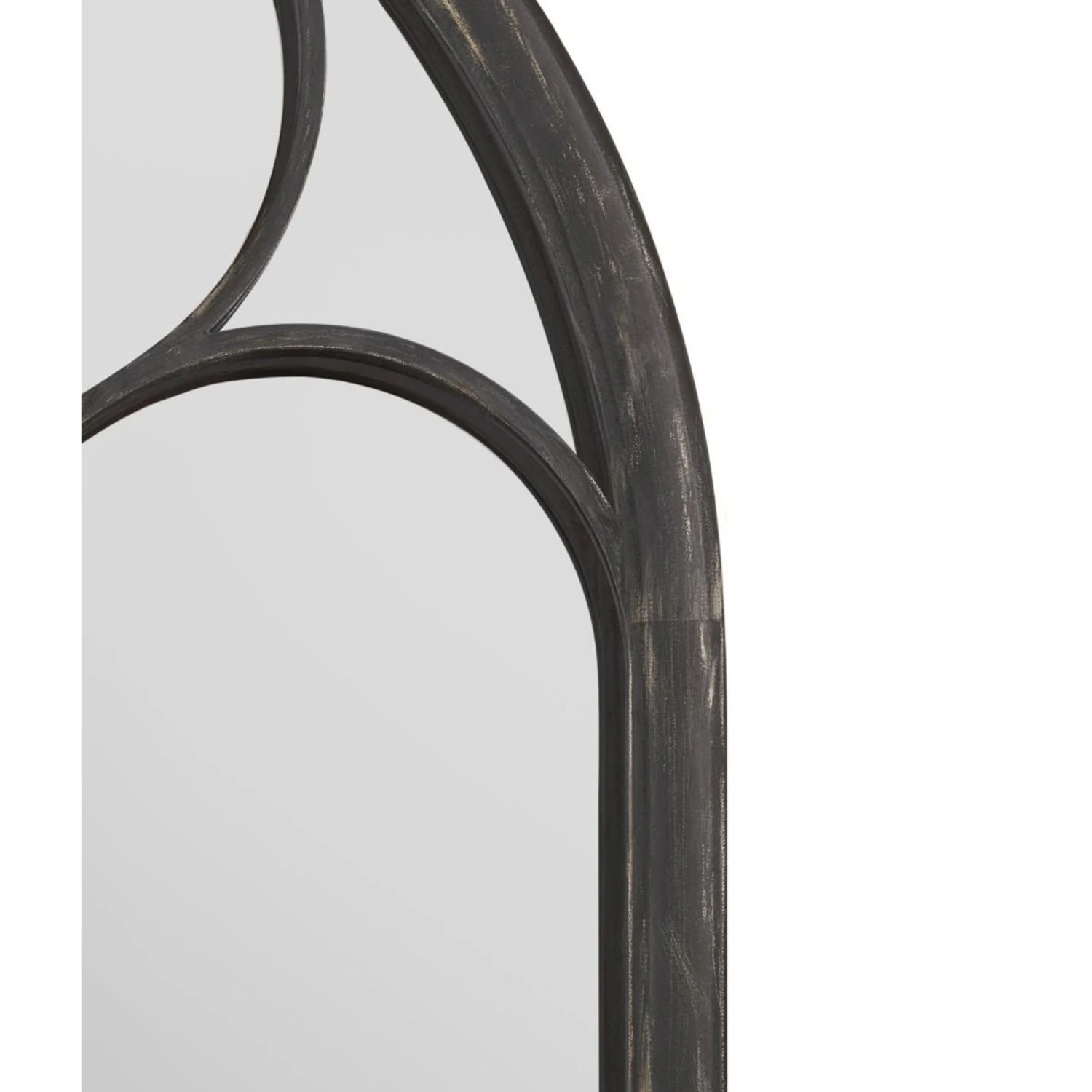 Somerley Chapel Large Black Arch Garden Mirror 3 Somerley Chapel Large Black Arch Garden Mirror - Image 3