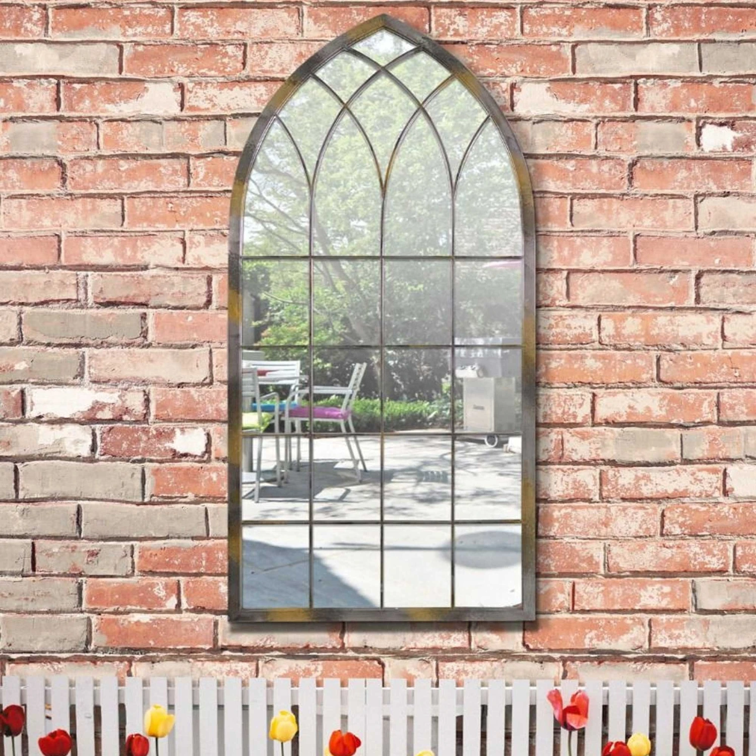 Somerley Rustic Arch Garden Mirror 1 Somerley Rustic Arch Garden Mirror