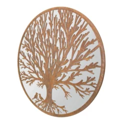 Song Birds Tree Design Round Garden Mirror -Garden Furniture Shop song birds tree design round garden mirror p75735 118992 zoom