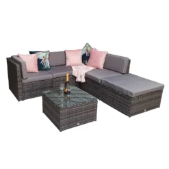 Stella Grey Rattan Modular Corner Sofa -Garden Furniture Shop stella grey rattan modular corner sofa p78524 135248 zoom