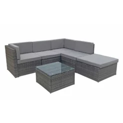 Stella Grey Rattan Modular Corner Sofa -Garden Furniture Shop stella grey rattan modular corner sofa p78524 135252 zoom