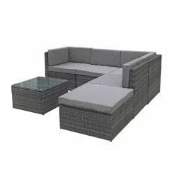 Stella Grey Rattan Modular Corner Sofa -Garden Furniture Shop stella grey rattan modular corner sofa p78524 135253 zoom