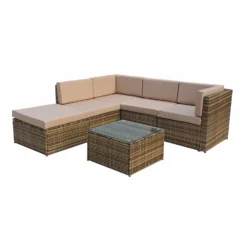Stella Natural Brown Rattan Modular Corner Sofa -Garden Furniture Shop stella natural brown rattan modular corner sofa p78525 135262 zoom