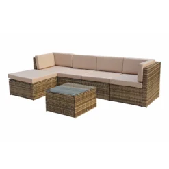 Stella Natural Brown Rattan Modular Corner Sofa -Garden Furniture Shop stella natural brown rattan modular corner sofa p78525 135263 zoom