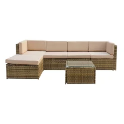 Stella Natural Brown Rattan Modular Corner Sofa -Garden Furniture Shop stella natural brown rattan modular corner sofa p78525 135264 zoom