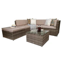 Stella Natural Brown Rattan Modular Corner Sofa -Garden Furniture Shop stella natural brown rattan modular corner sofa p78525 135265 zoom