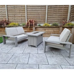 Garden Furniture Shop -Garden Furniture Shop venus grey 2 seater sofa set with table featuring fire pit p83643 173144 zoom