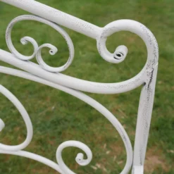 White Antique Style Double Seater Garden Bench 7 White Antique Style Double Seater Garden Bench -Garden Furniture Shop white antique style double seater garden bench p76834 125789 zoom