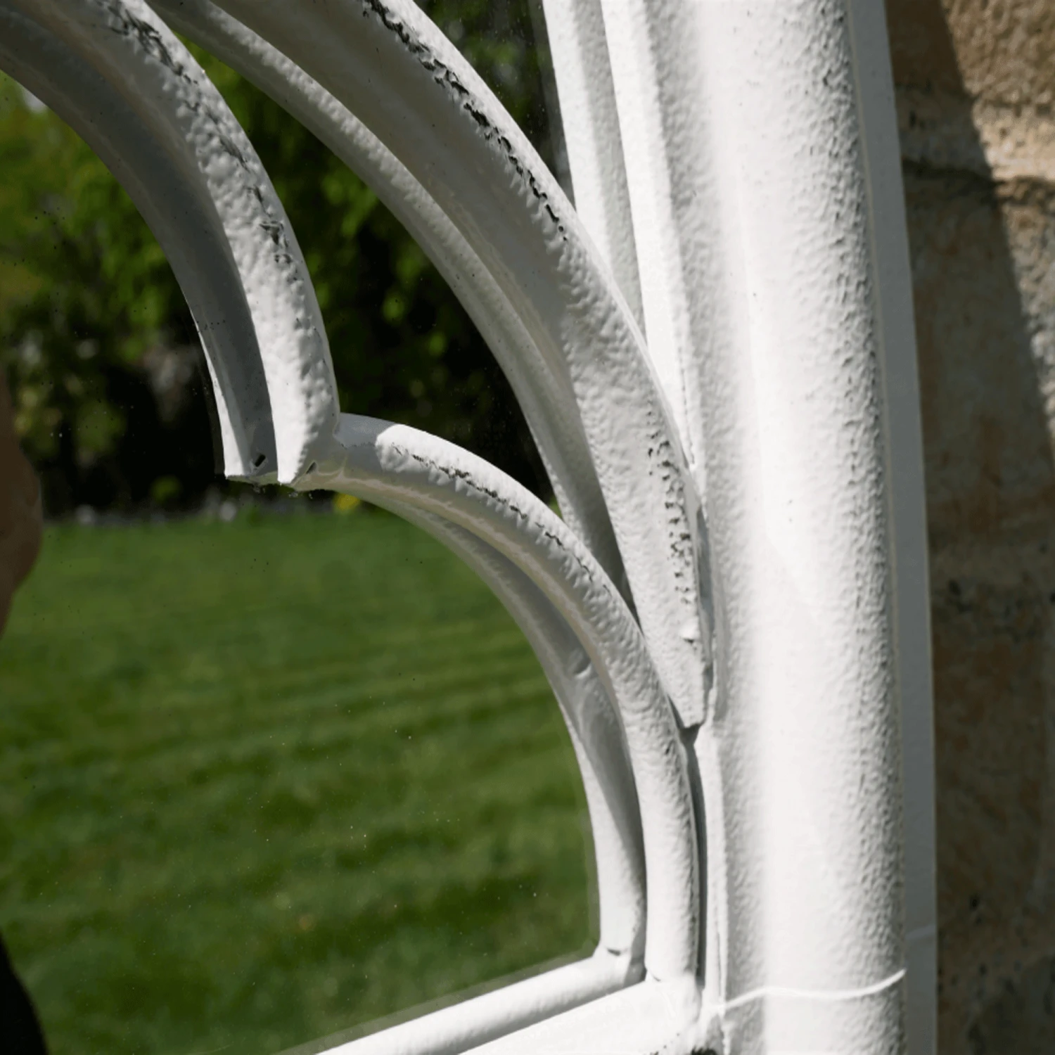 White Arch Design Garden Mirror 2 White Arch Design Garden Mirror - Image 2