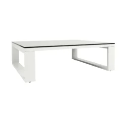 White Frame Outdoor Coffee Table